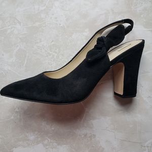 Lord & Taylor Suede Slingback Heels